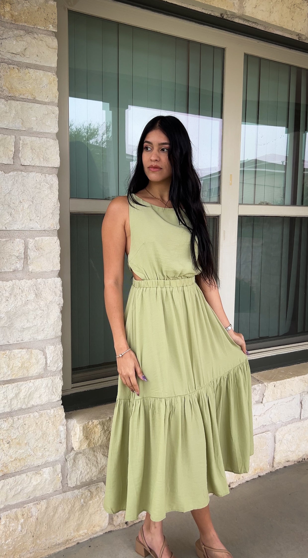 “Ruffled Maxi Dress”