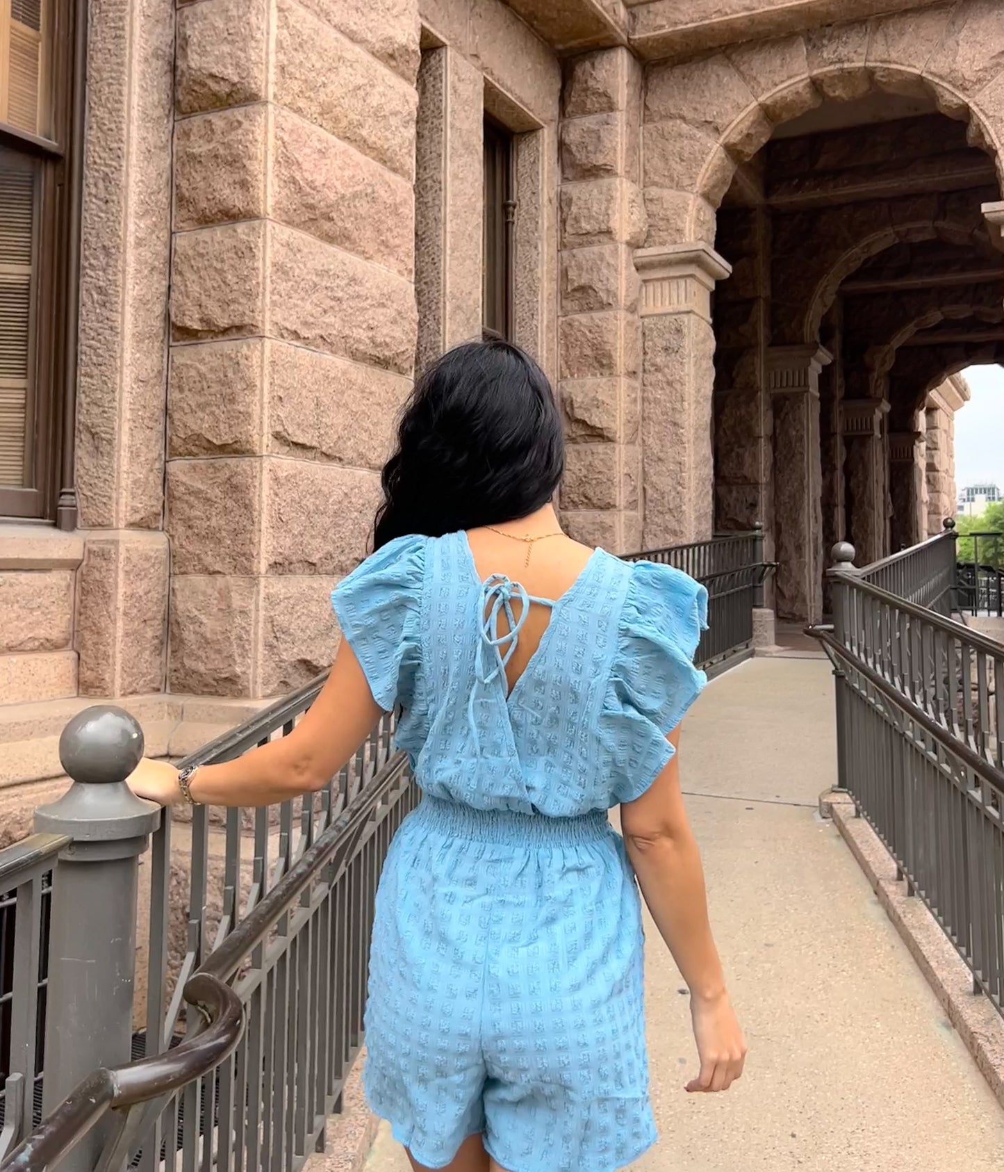 “Pockets Ruffle Romper”