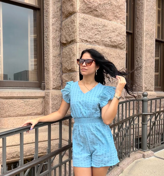 “Pockets Ruffle Romper”