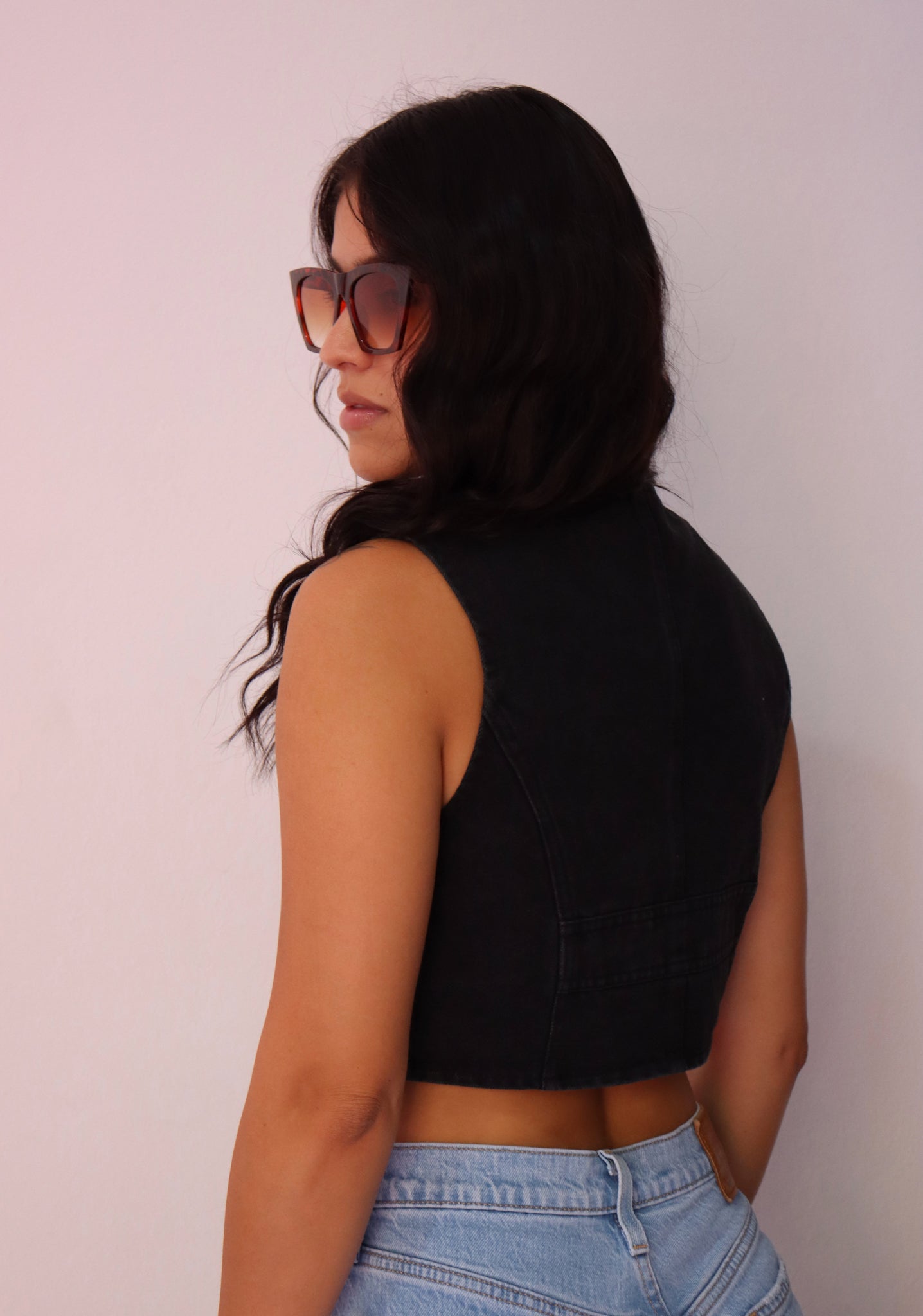Denim Vest Black Wash