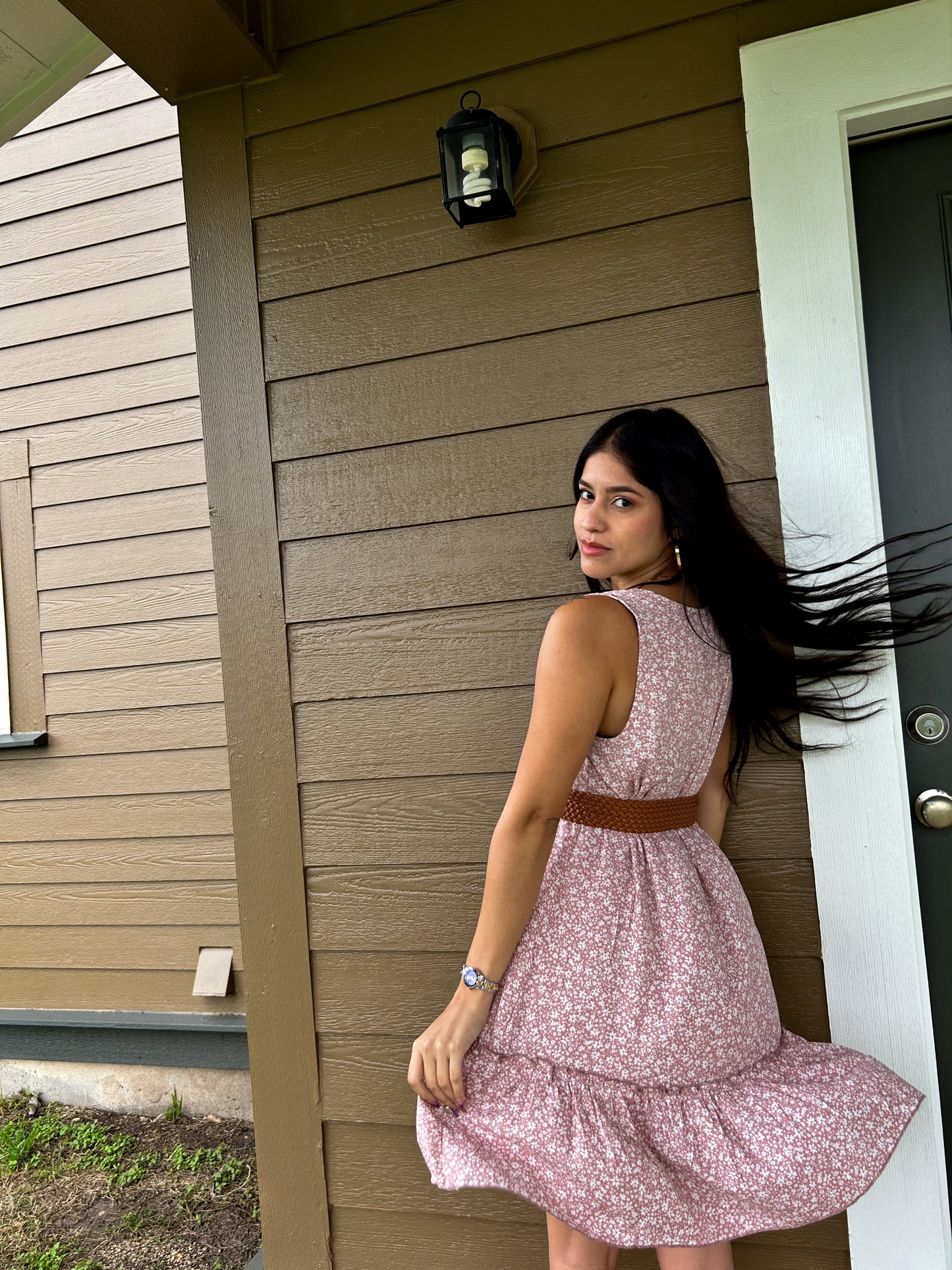 “Floral Print Mini Dress”