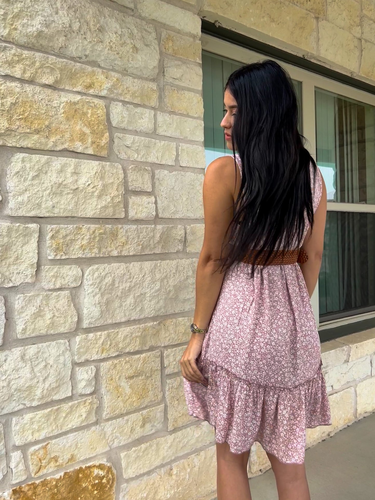 “Floral Print Mini Dress”
