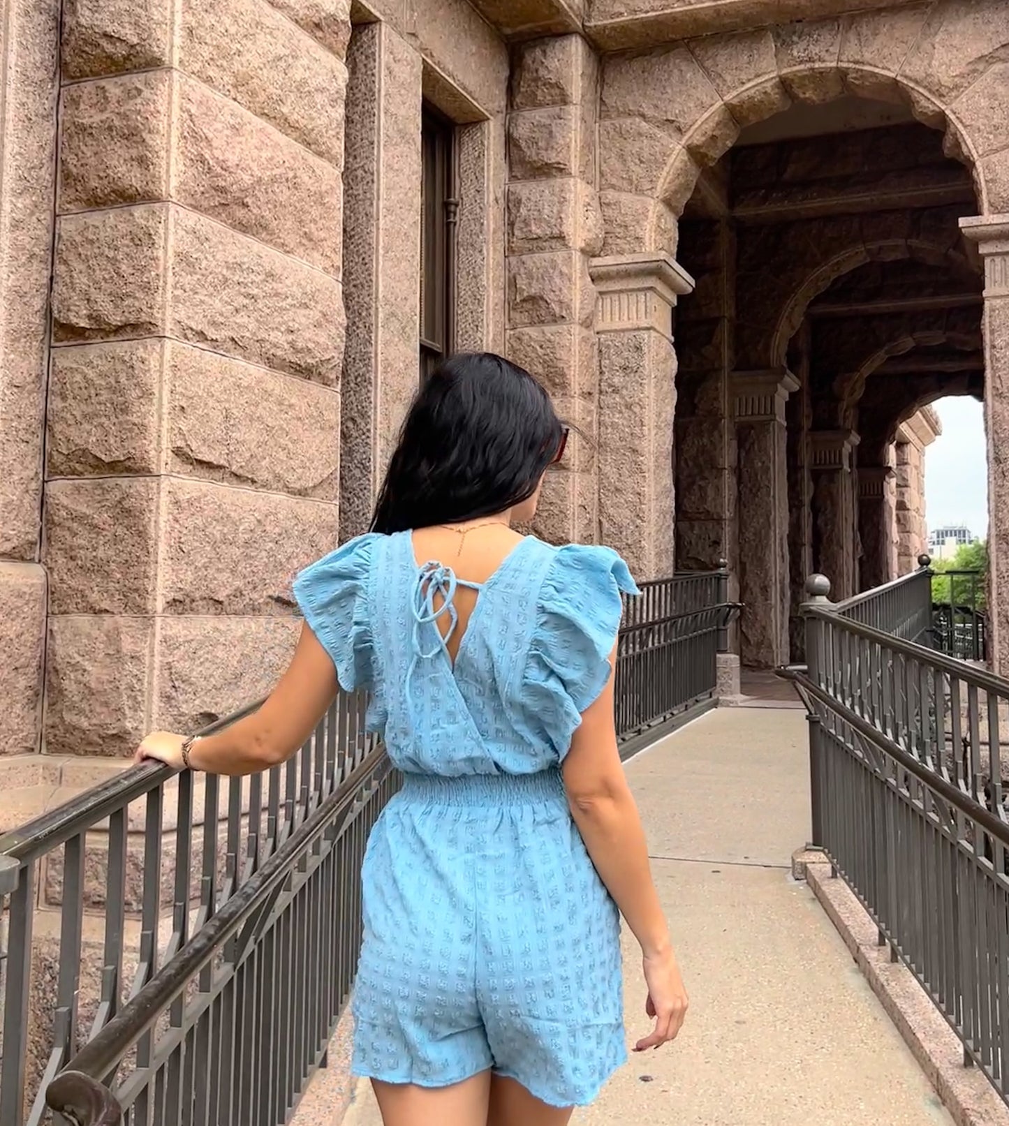 “Pockets Ruffle Romper”