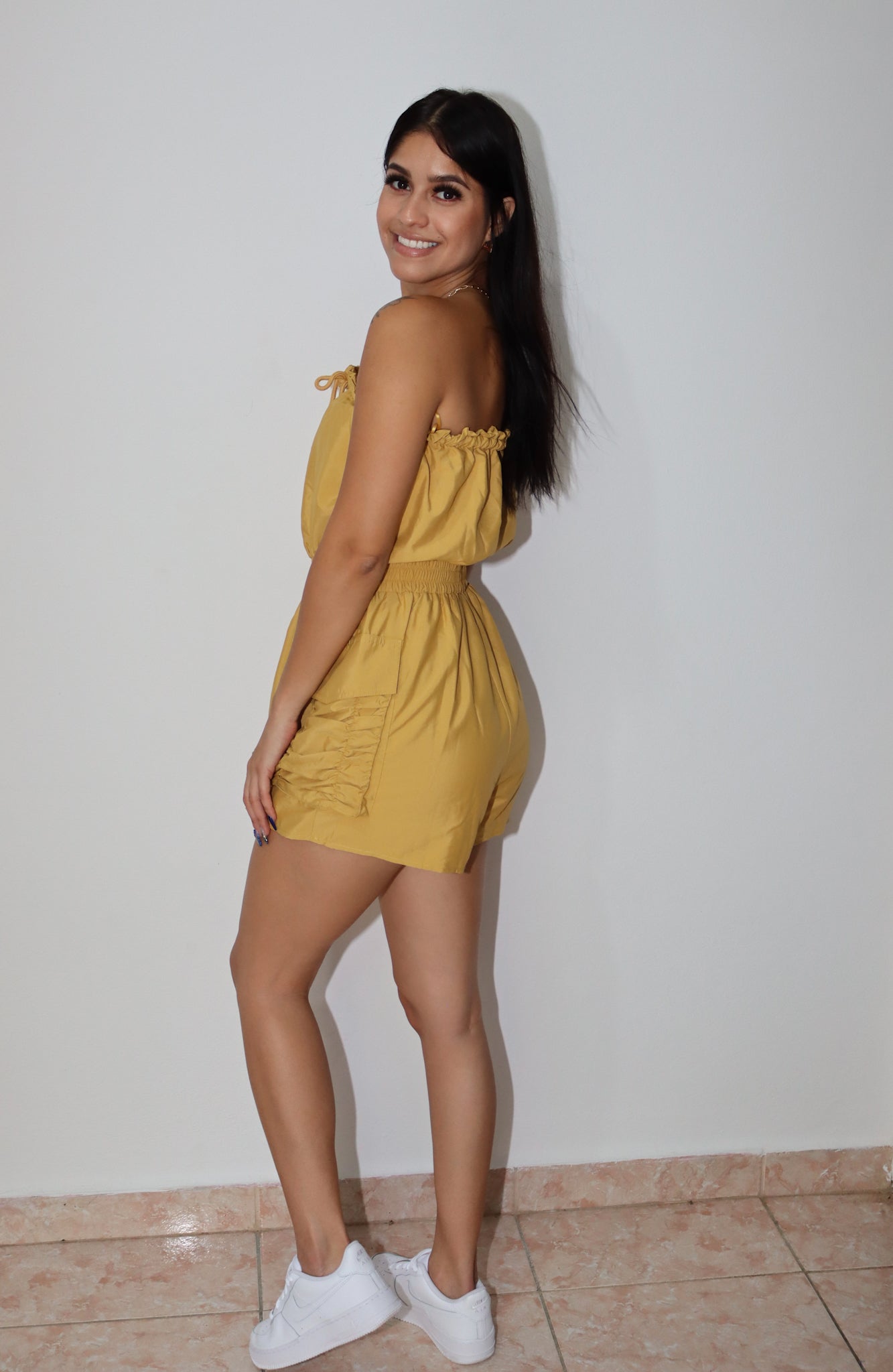 “Angelica” Romper (Mostaza)