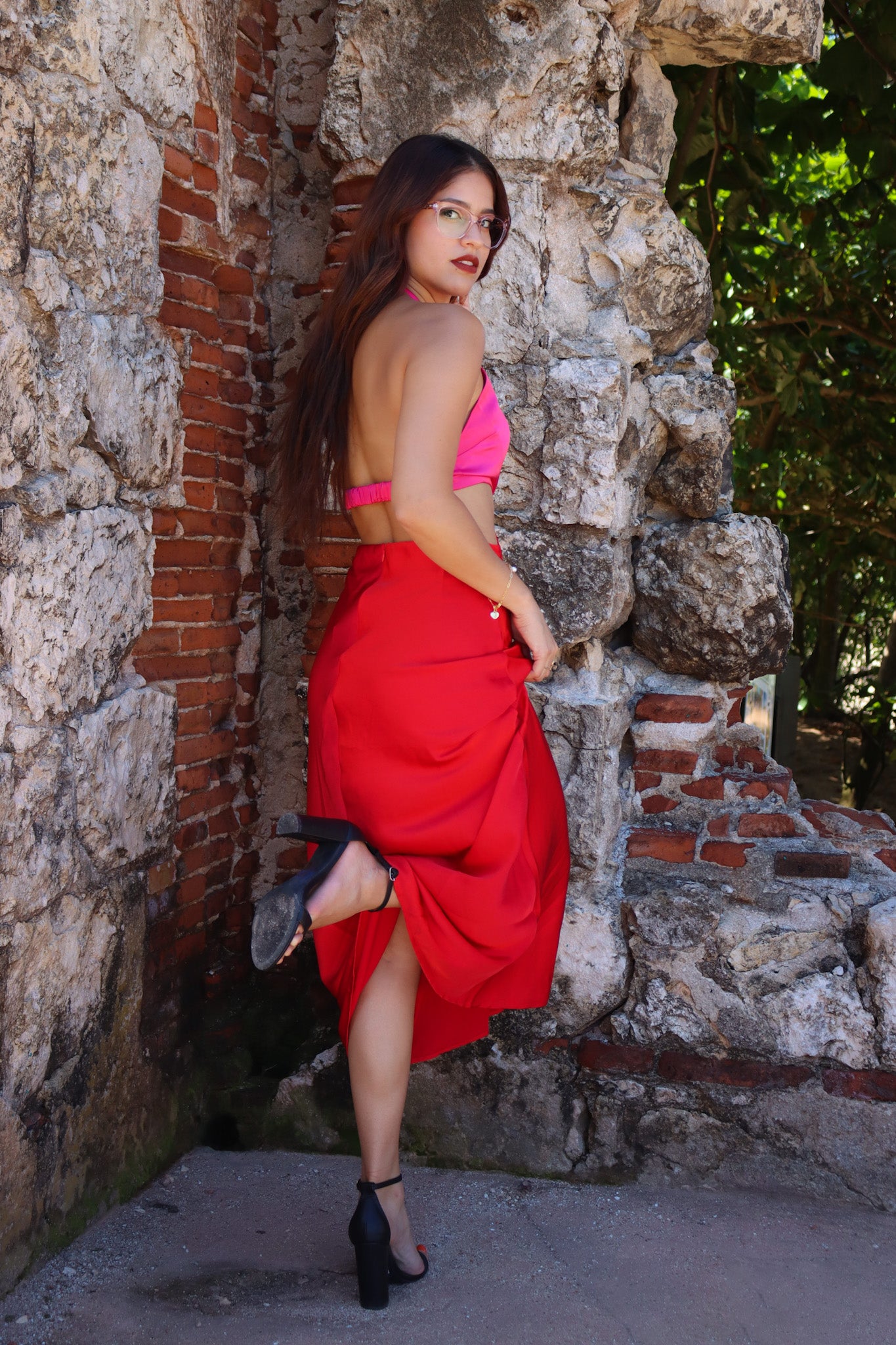 "Brianna" Satin Maxi Dress